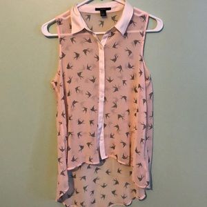 ⭐️Forever21 button up sheer top⭐️